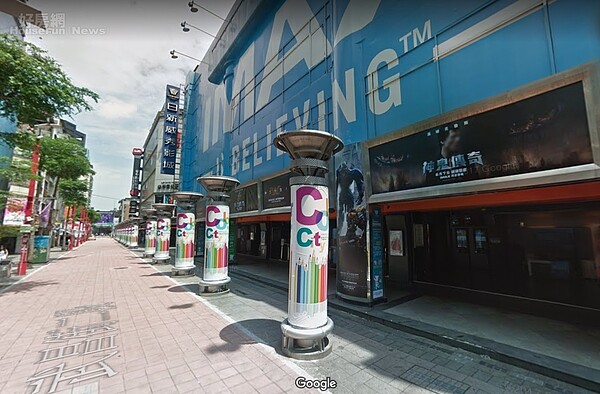 西門町的日新威秀戲院,將進行危老重建。圖片翻攝Google地圖
