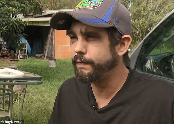 34歲的金恩被入室搶劫的的歹徒用槍擊打,11歲的女兒也被抓住;金恩懷孕八個月的妻子用一支AR-15步槍,擊斃一名入侵者。圖/截自BayNews9電視台