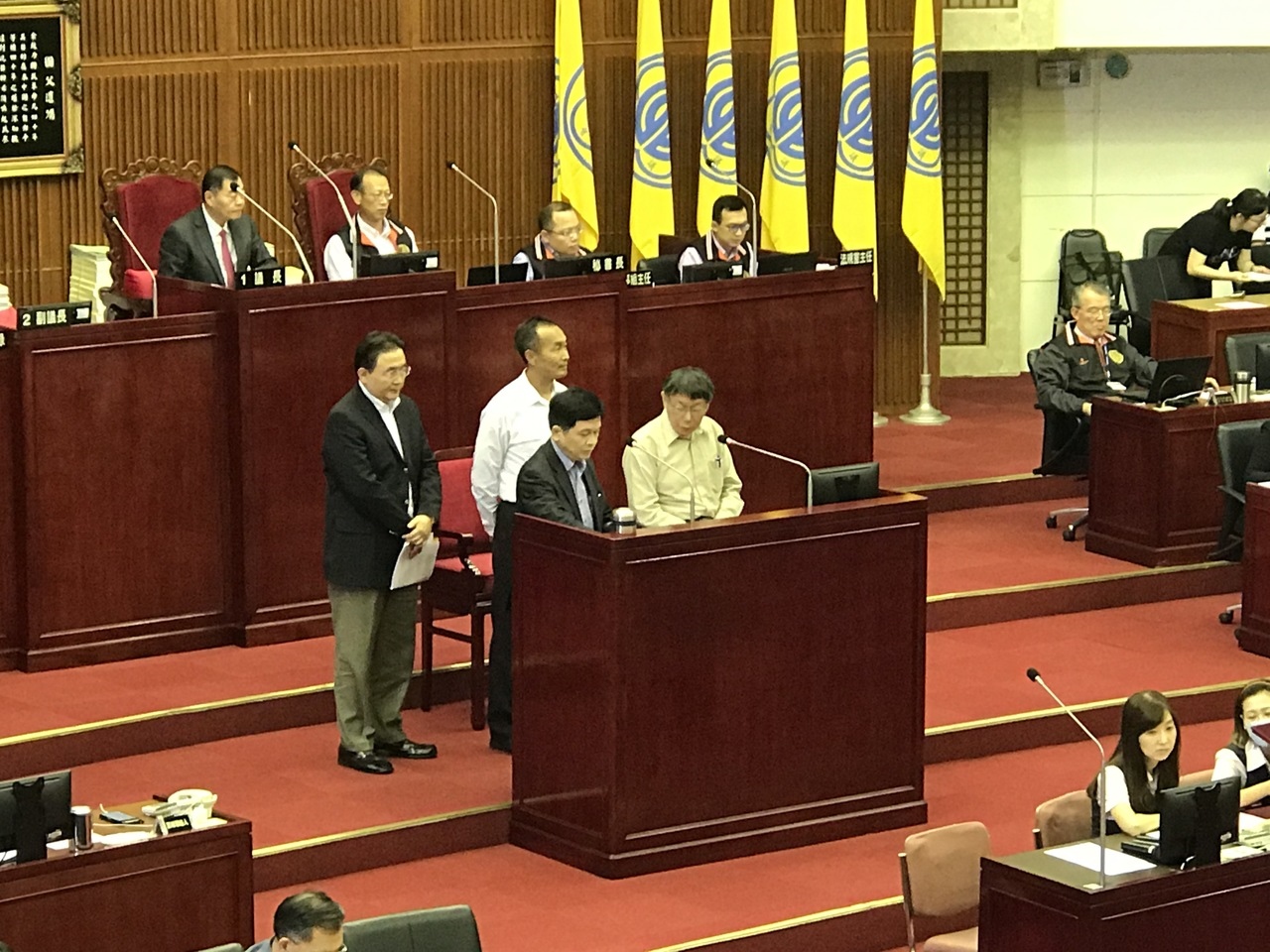 台北市長柯文哲下午在議會總質詢。記者楊正海／攝影