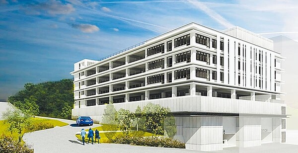 桃園市近日再爭取到前瞻計畫補助,將斥資近6億元興建2立體停車場,圖為桃園區大有地區立體停車場,目標2021年完工。圖/交通局提供