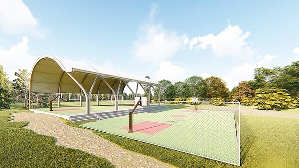 新北市體育處計畫在非都會區建構運動天幕,讓偏區民眾也能就近運動。 圖/體育處提供