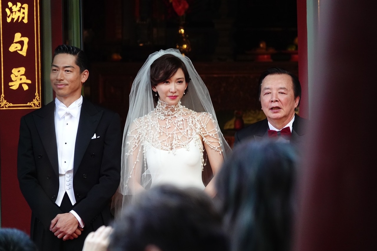 林志玲和AKIRA進行結婚儀式，林志玲紅了眼框。圖／記者林伯東攝影