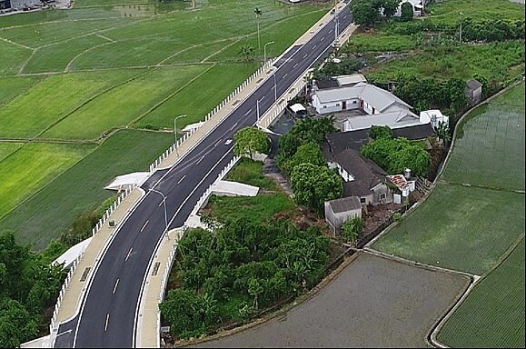 台中市潭子區祥和路空拍全景。圖／台中市政府提供