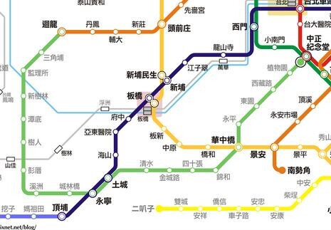 淡綠色的捷運線為捷運萬大線。（圖／翻攝自台北捷運路線圖）