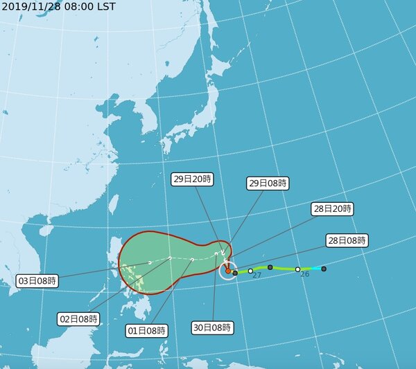 今年第28號颱風「北冕」。圖／取自氣象局