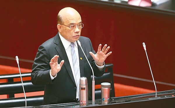 行政院長蘇貞昌昨天上午赴立法院施政報告。 記者曾學仁/攝影