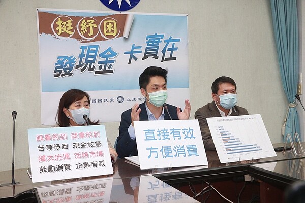國民黨立院黨團建議紓困直接發放現金卡實在。圖/聯合報記者黃義書攝