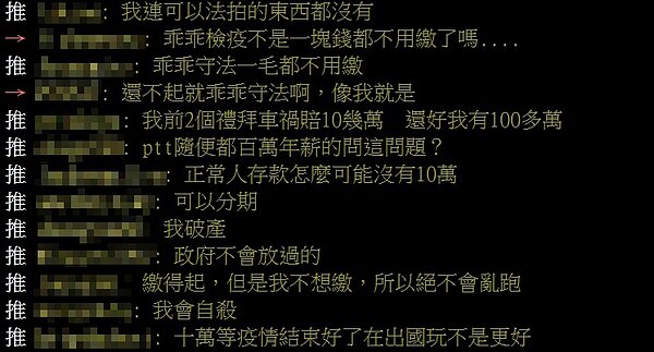 居家隔離卻跑出門,讓許多人好奇到底有沒有落實罰則的執行。圖/截自PTT