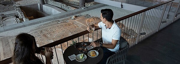 安塔基亞博物館飯店興建在遺址的正上方,以兼顧遺址的完整性和建築結構的穩定。圖/Museum Hotel Antakya