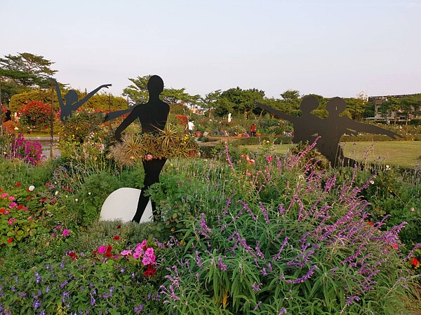 新生公園的夏季花朵開始紛紛綻放。圖／台北市政府提供