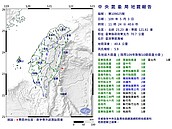 全台有感！台東11:24發生規模5.9地震　最大震度4級