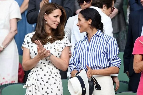 近日英國皇室作家湯姆奎出書,內容透露凱特、梅根這2位王妃不和的主因。圖/取自twitter