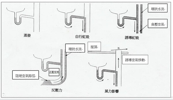 圖為影響水封的原因。圖/郭紀子提供
