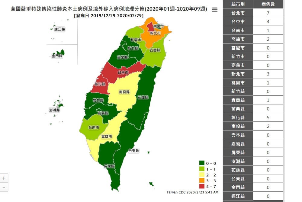 疾管署網站傳染病統計資料查詢系統可查詢各種傳染病統計，其中新冠肺炎各縣市的確診數也全都揭露。圖／擷自疾管署網站傳染病統計資料查詢系統