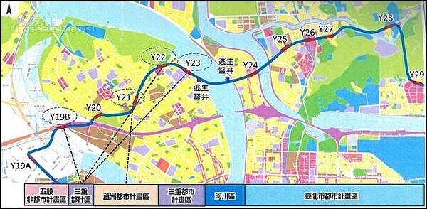 新北捷運環狀線第二階段場站示意圖。圖片內政部營建署提供