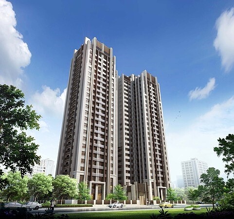 延壽國宅一掃30年海砂屋臭名,將都更為24層樓高的鋼骨建築,豎立民生社區第一高樓形象。圖/中華工程提供