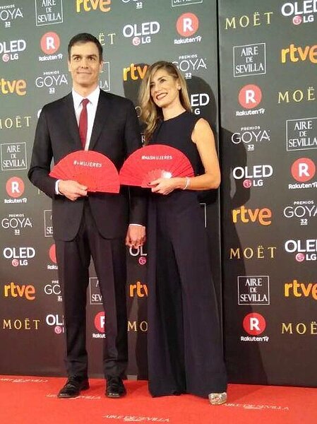 西班牙總理桑契斯的夫人貝戈娜,15日確診新冠肺炎。圖/取自Pedro Sánchez臉書