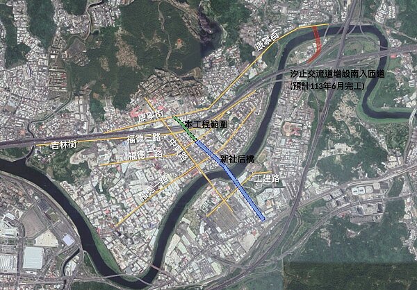 新北市汐止區同興路與福德三路部分路段明將進行封閉,預計3年後完工解除封閉。圖/新北市工務局提供