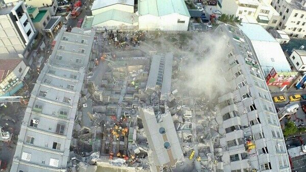 台南維冠大樓2016年因地震倒塌，釀115人罹難。圖／取自臉書《台南維冠金龍大樓災後專區》