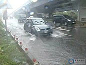 高雄連夜降大雨　中山高速公路也積水