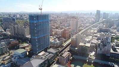 台中市首座與土地開發聯合共構車站「文華高中站」。圖/台中市捷運工程處提供