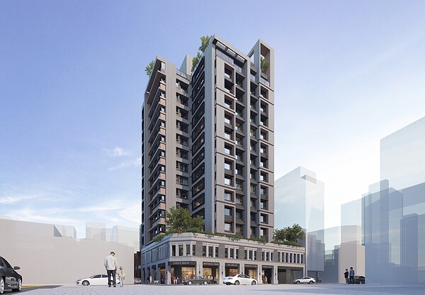 位於大稻埕的「德璞永樂」,主力22至36坪的2房、3房小宅。