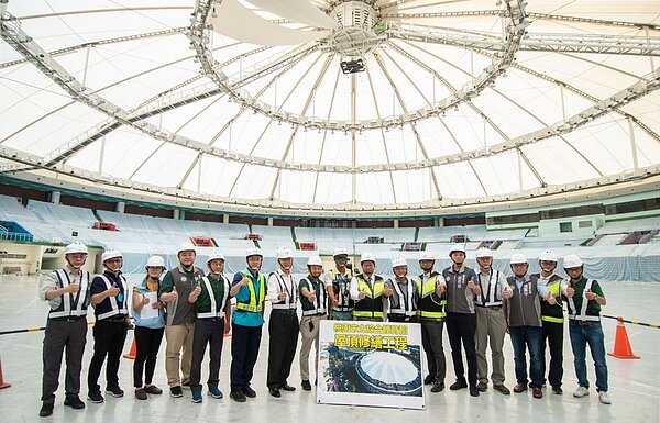 桃園巨蛋2.0預計年底完工,打造具多元功能的指標性建築地標。圖/桃園市新聞處提供