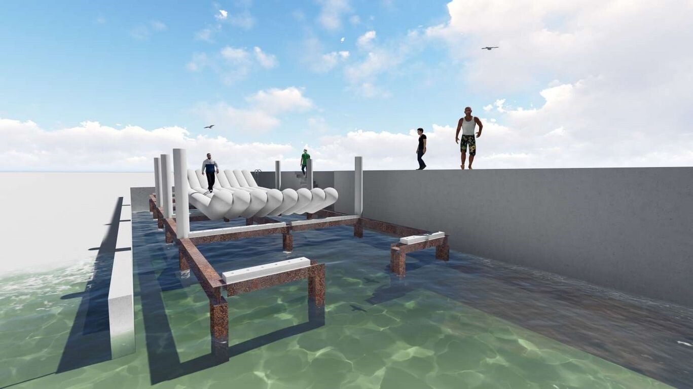 產業發展處表示,未來將新建一座簡易上架場,供小型漁船筏需要整修時使用。圖/新竹市產業發展處提供