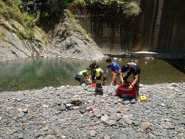 新北市烏來紅河谷日前才發生女學童溺水事故。圖／新北市消防局提供