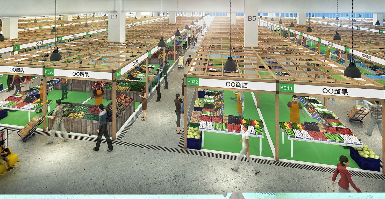 農產零批市場模擬圖。圖／台北市新工處提供