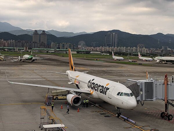 台灣虎航今起支援華信航空投入離島航線,圖為松山機場。記者吳姿賢/攝影
