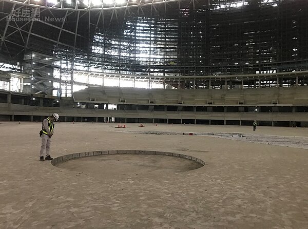 台北大巨蛋內部現狀。好房網News記者李彥穎攝