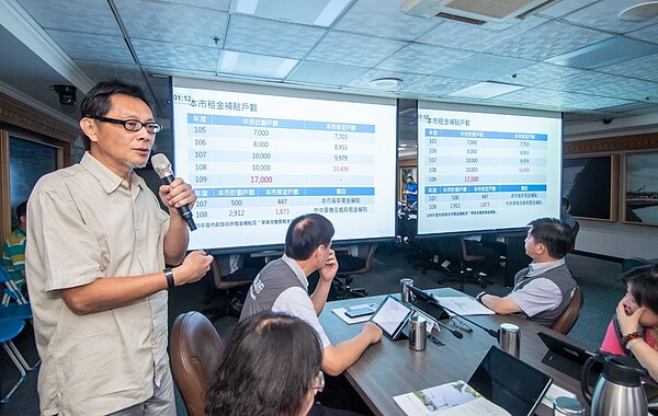 都發局長盧維屏說明租金補貼情形。圖/桃園市政府提供
