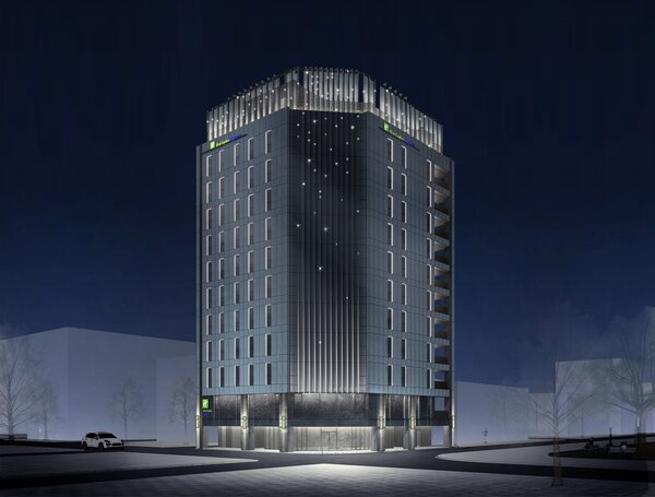 智選假日酒店Holiday Inn Express 建物模擬圖。圖／士品企業提供
