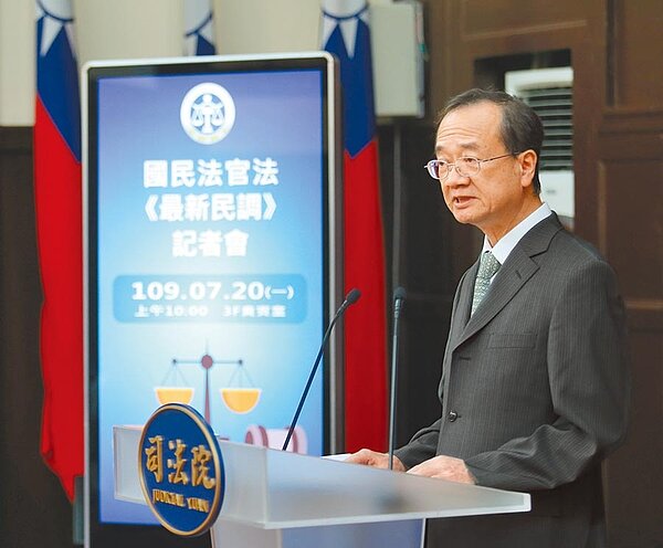 司法院長許宗力表示,從民調結果來看,司法院所推動的國民法官制,正是現階段最符合民眾期待,最合乎國情的制度。(陳怡誠攝)