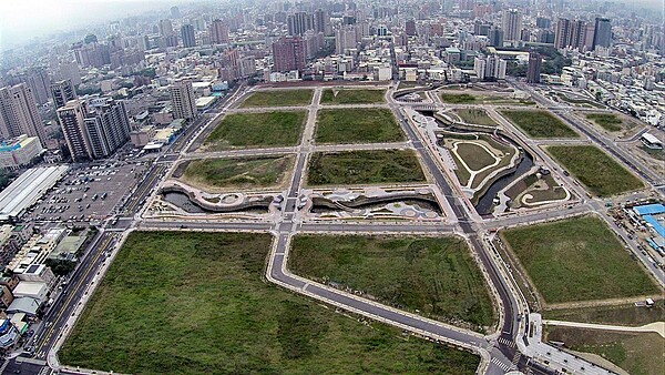 第14期重劃區第六工區空拍照。圖/台中市政府提供