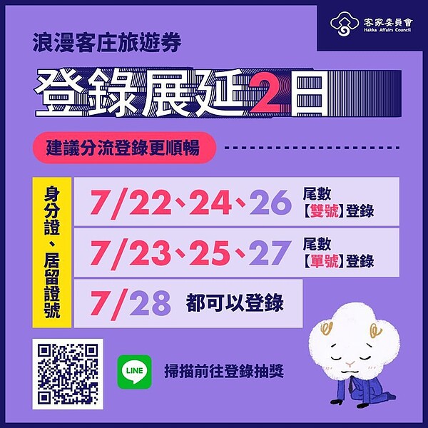 浪漫客庄旅遊券登錄展延至28日。圖／取自「客家委員會 Hakka Affairs Council」臉書粉專