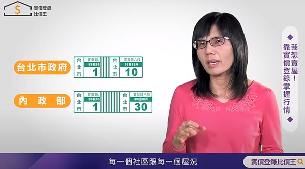 現行政府推出的實價登錄系統並沒有揭露「精準門牌」,因此許多沒有經驗的民眾仍然看得「霧煞煞」。圖/取自Youtube實價登錄比價王