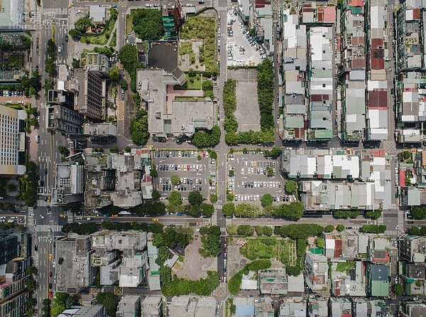 信義兒福B1-2基地空拍圖。照片國家住都中心提供