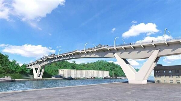 南方澳跨港大橋重建工程，預計今年10月初開始施工。圖／蘇花改工程處提供