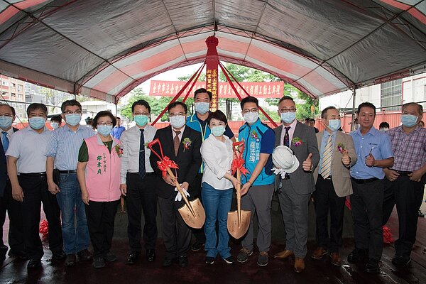 台中高工新實習大樓新建工程，22日舉行開工動土典禮。圖／台中市政府提供