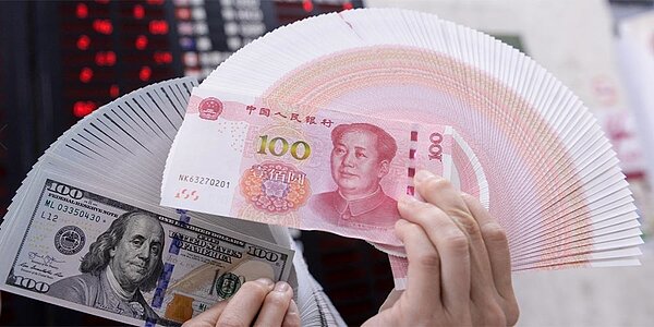 人民幣疲弱，中間價12年新低。圖／中時電子報資料照片
