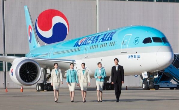 大韓航空市值跌出百名外。（取自大韓航空官網）