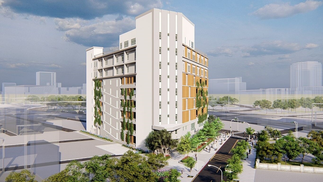 桃園區廈門街立體停車場暨活動中心將在2022年3月完工。圖/桃園市政府提供