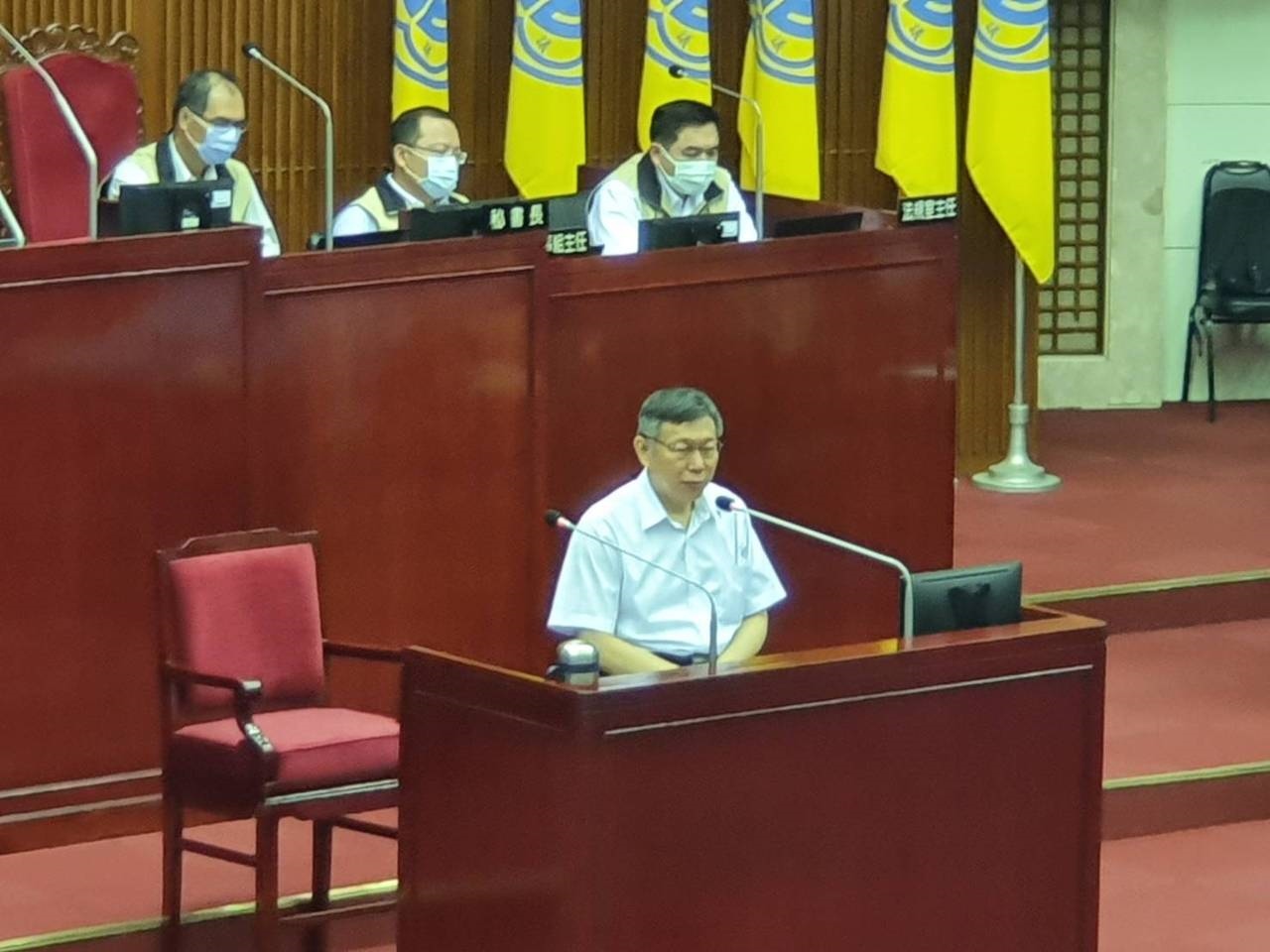 台北市議會下午進行市政總質詢，市長柯文哲答詢。記者楊正海／攝影
