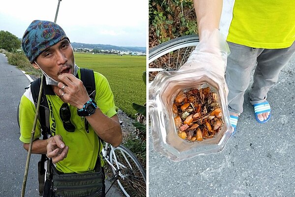 移工生吞荔枝樁象，更大讚是天然的「男人聖品」。 圖擷自郭俊銀臉書