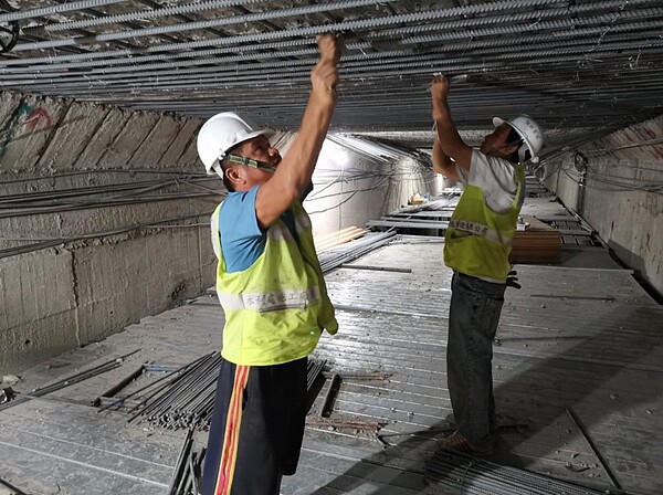 康樂街雨水下水道施工情形。 圖／北市工務局水利工程處提供