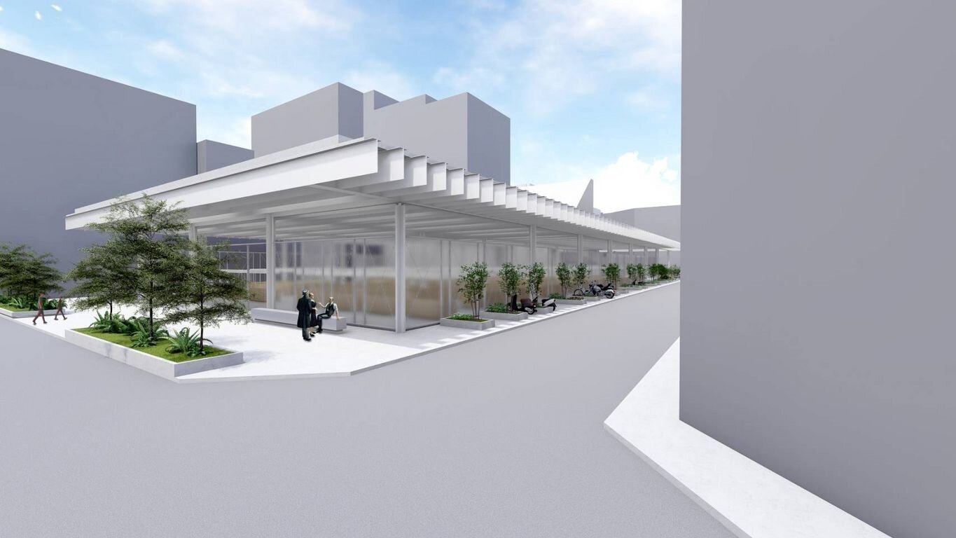 北門市場重建後模擬圖。圖/新竹市產業發展處提供