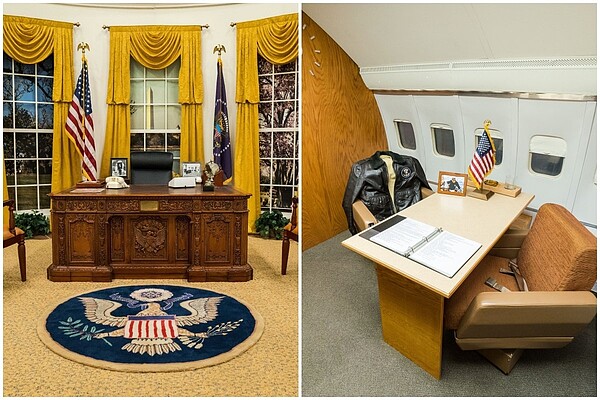 紐約邦瀚斯「美國總統體驗」的專拍推出五花八門的美國總統相關拍品，內容包括橢圓形辦公室場景。圖／邦瀚斯提供