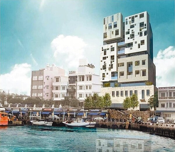 鳳凰旅遊日前宣布將在小琉球白沙港前蓋地上10層、地下1層的飯店,有面港第一排景觀,兼具景觀及交通便利性。(鳳凰旅遊提供)